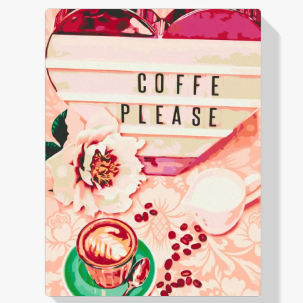 Pintura Diamante - Café por favor