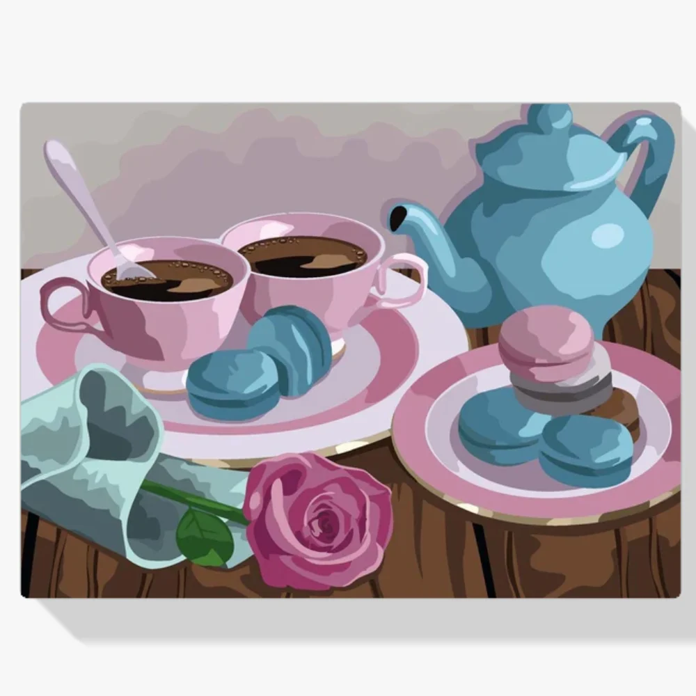 Pintura Diamante - Café rosa