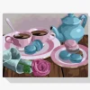 Pintura Diamante - Café rosa