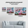 Pintura Diamante - Café rosa