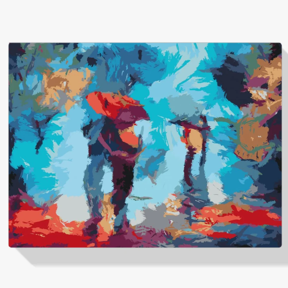 Pintura Diamante - Caminar bajo la lluvia