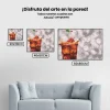 Pintura Diamante - Cerezas en una bebida helada
