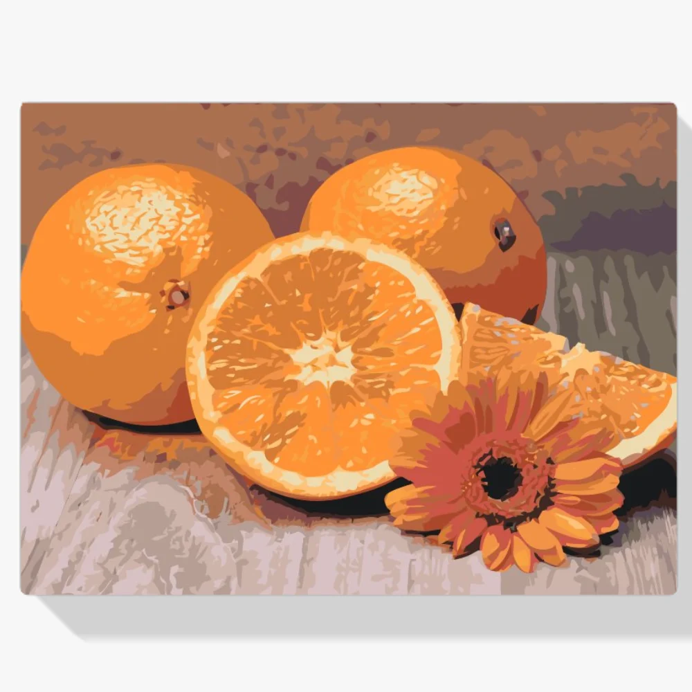 Pintura Diamante - Cítricos, naranja