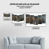 Pintura Diamante - Ciudad remota 5 paneles