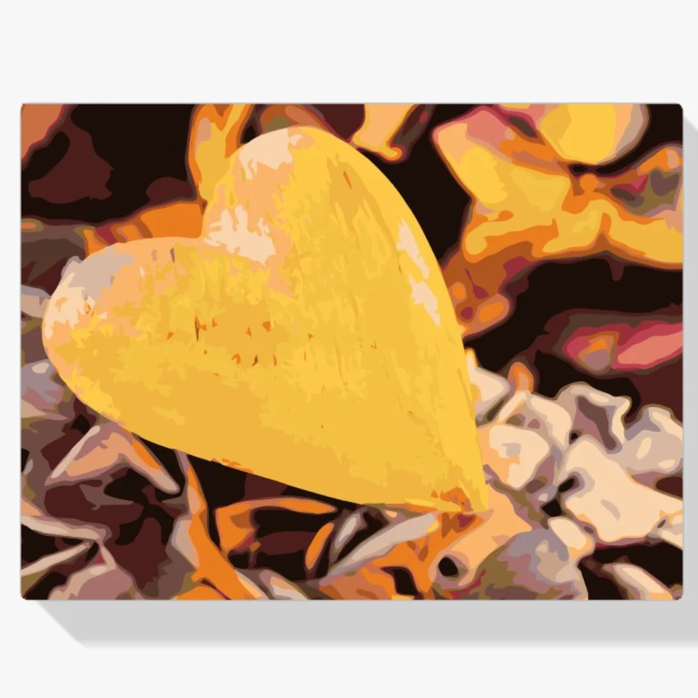 Pintura Diamante - Corazón amarillo
