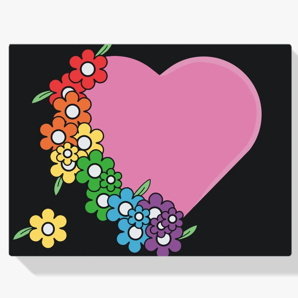 Pintura Diamante - Corazón con arcoiris