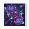 Pintura Diamante - Corazón de diamantes y rosas