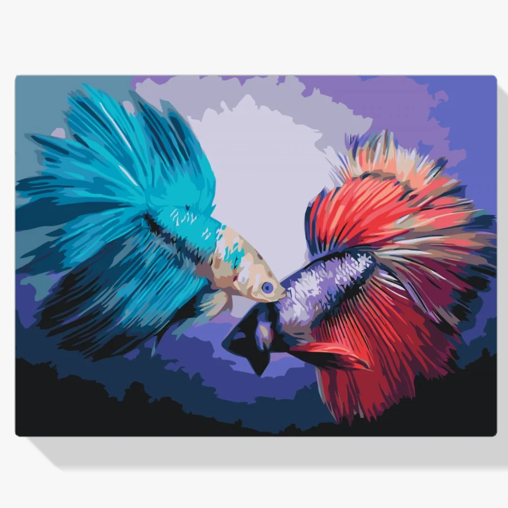 Pintura Diamante - Dos peces