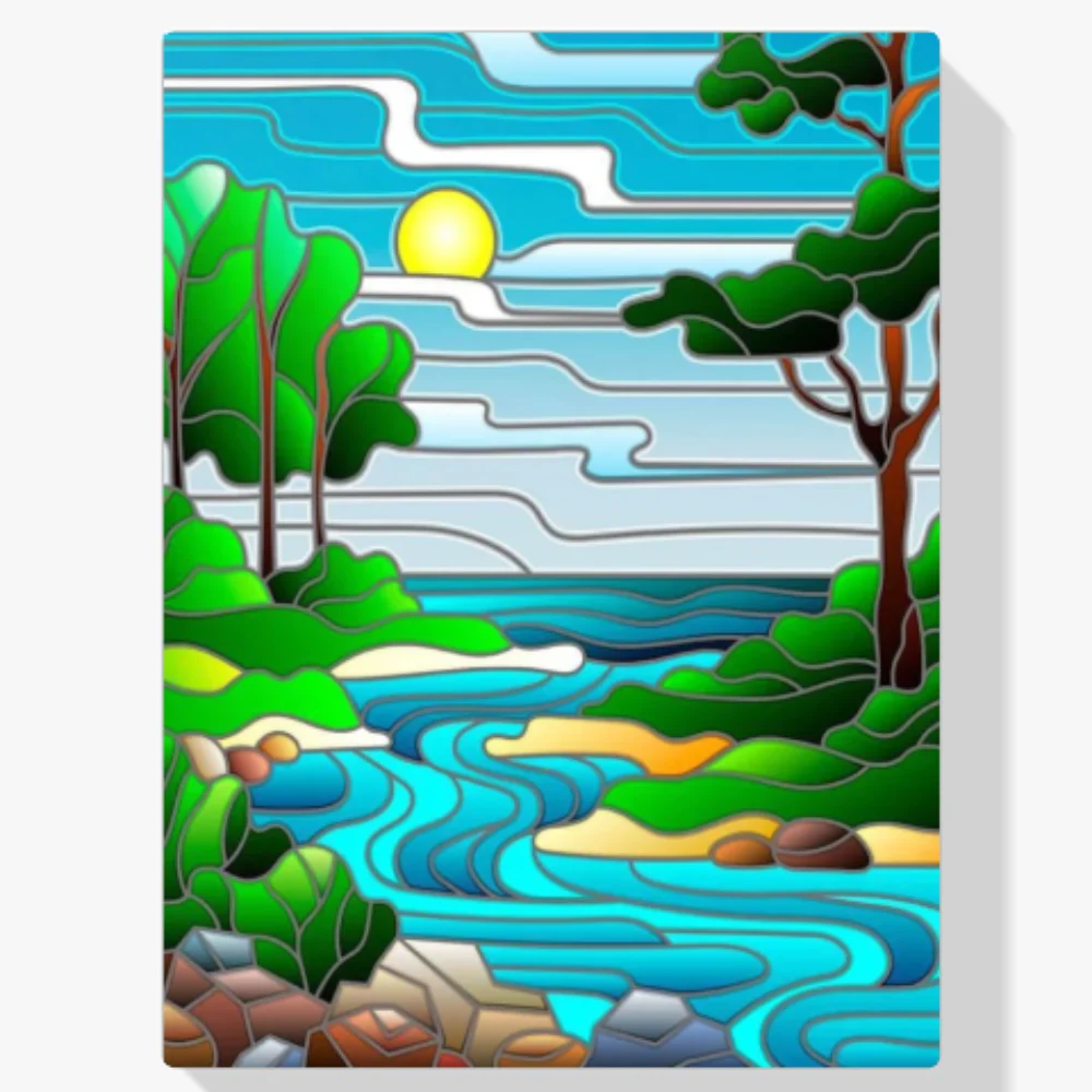 Pintura Diamante - El río