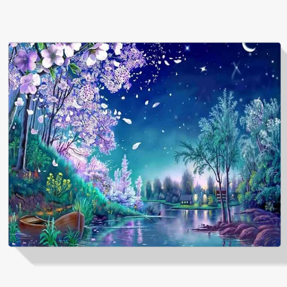 Pintura Diamante - Escena nocturna