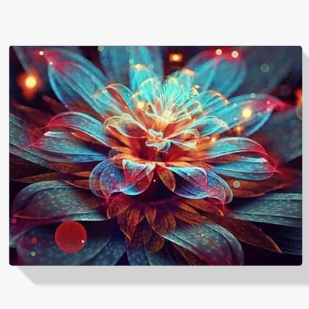 Pintura Diamante - Flor colorida