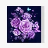 Pintura Diamante - Flores moradas