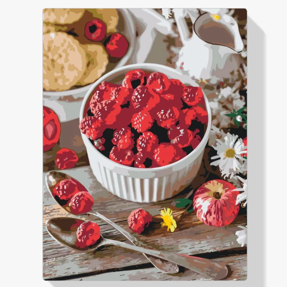 Pintura Diamante - Frambuesas en un bol