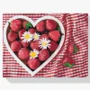 Pintura Diamante - Fresas en forma de corazón