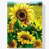 Pintura Diamante - Girasoles con mariposa