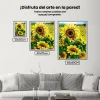 Pintura Diamante - Girasoles con mariposa
