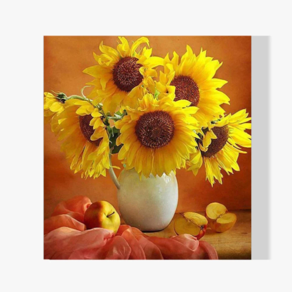 Pintura Diamante - Girasoles en florero