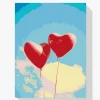 Pintura Diamante - Globos en forma de corazón