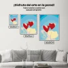 Pintura Diamante - Globos en forma de corazón
