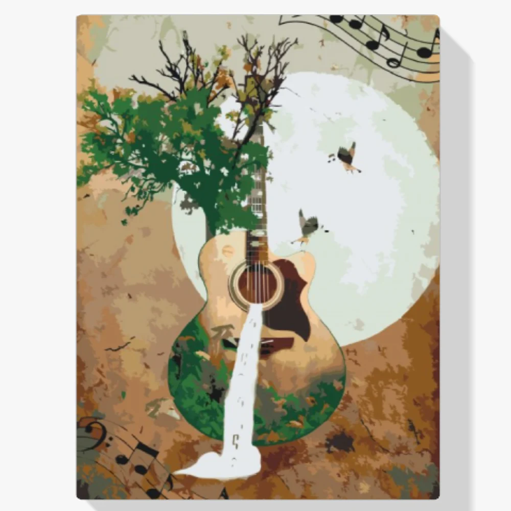 Pintura Diamante - Guitarra natural