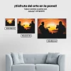 Pintura Diamante - Guitarristas al atardecer