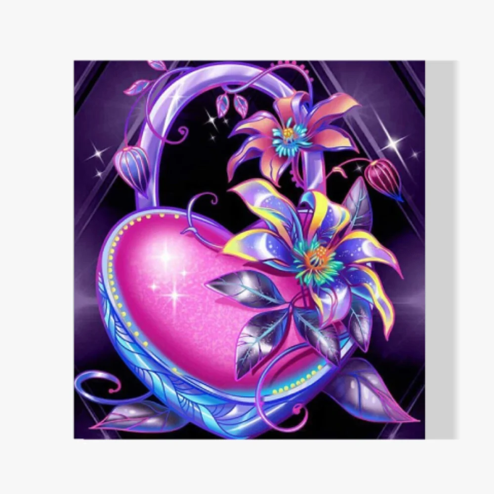 Pintura Diamante - Hermosa flor espacial