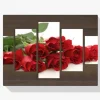 Pintura Diamante - Hermosas rosas 5 paneles