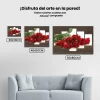 Pintura Diamante - Hermosas rosas 5 paneles