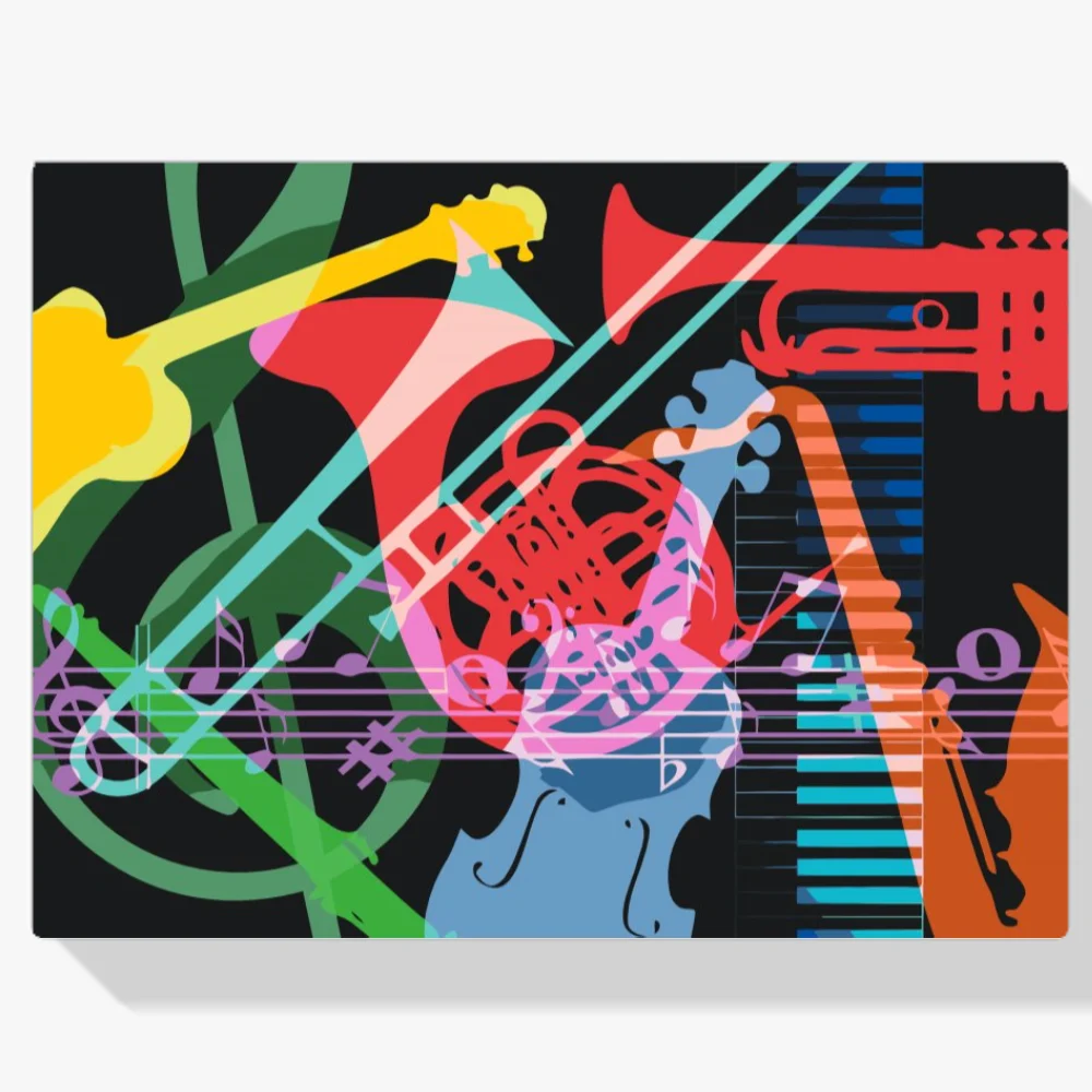 Pintura Diamante - Instrumentos musicales