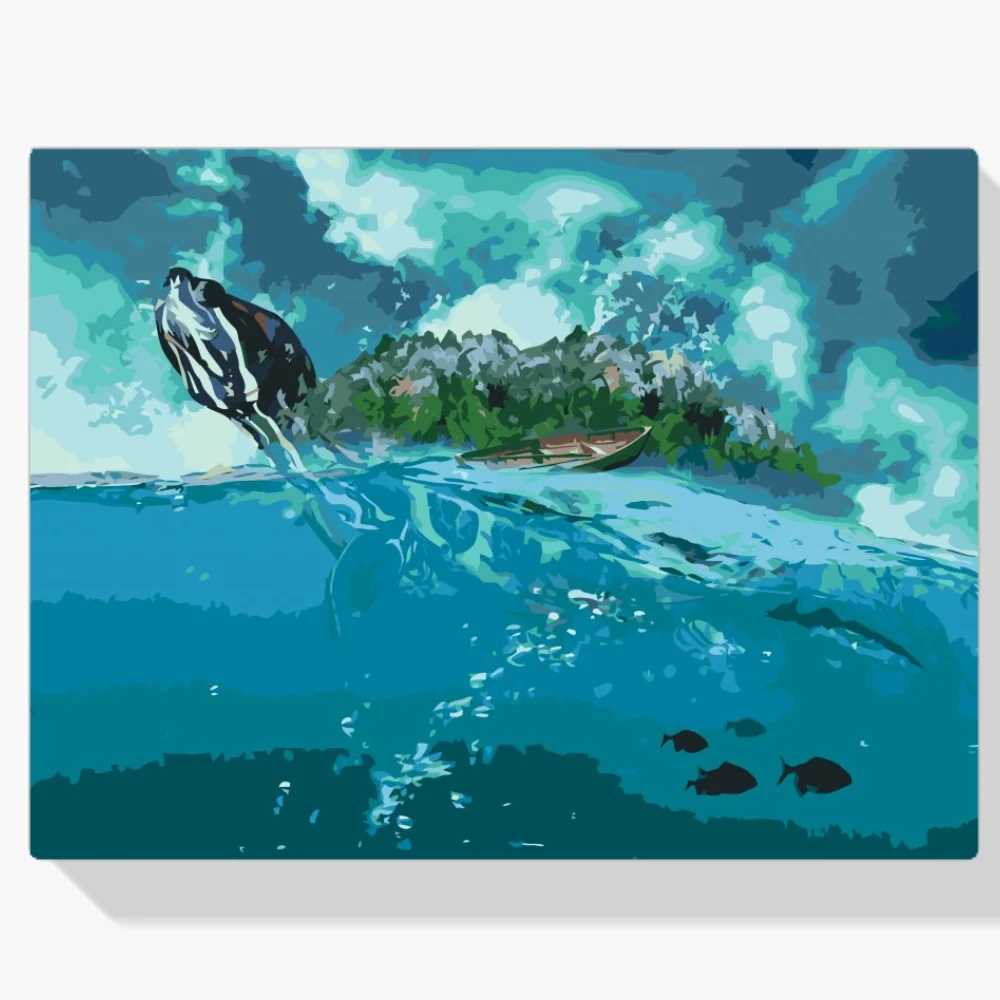 Pintura Diamante - Isla en el caparazón