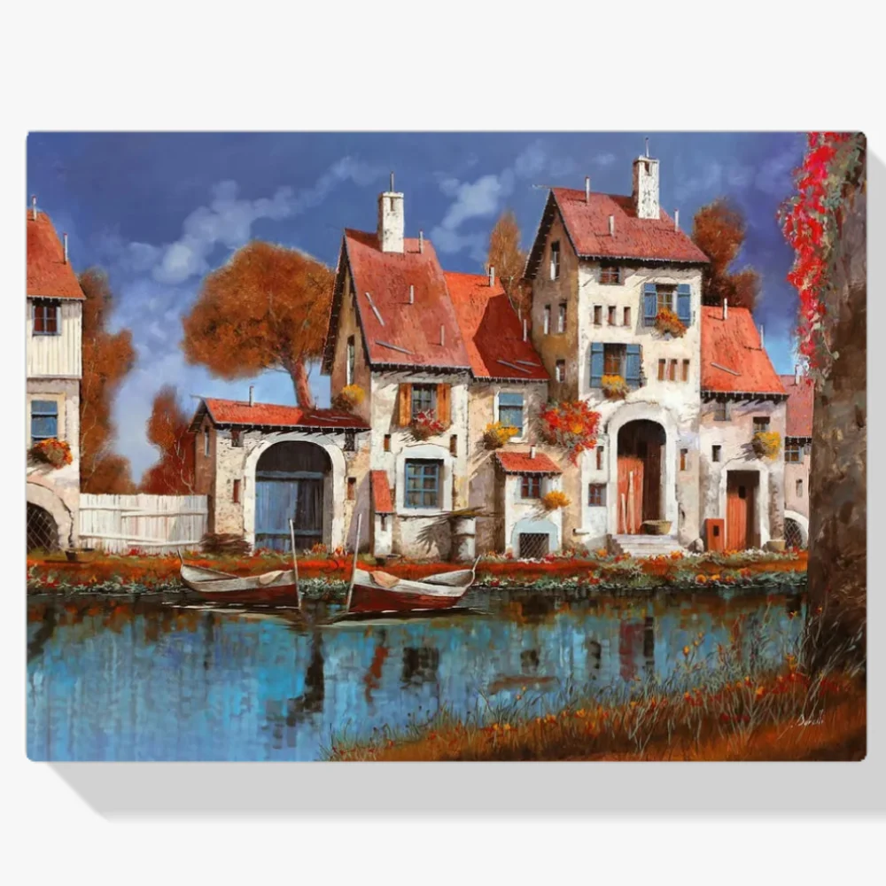 Pintura Diamante - La Cascina en el lago