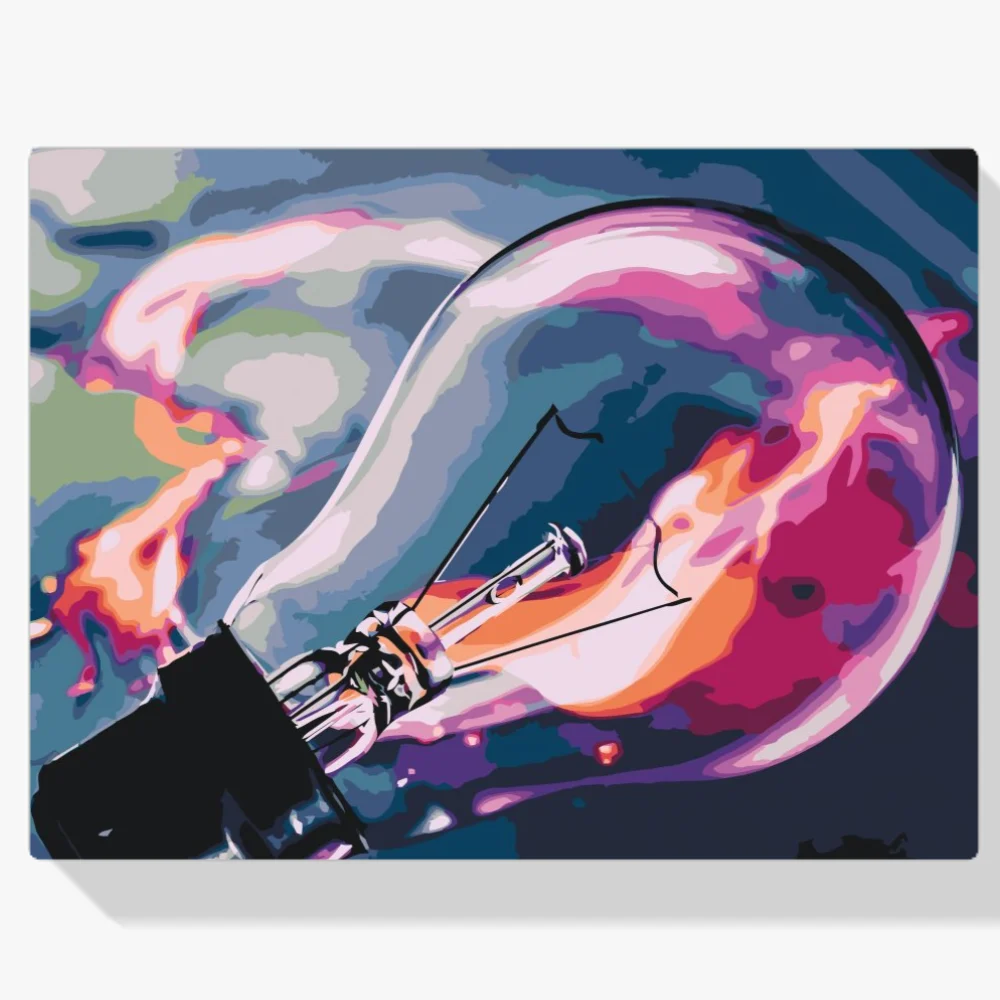 Pintura Diamante - Lámpara de neón