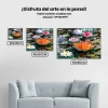 Pintura Diamante - Lirios rosas y naranjas
