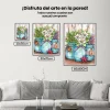 Pintura Diamante - Macetas con flores y estrellas