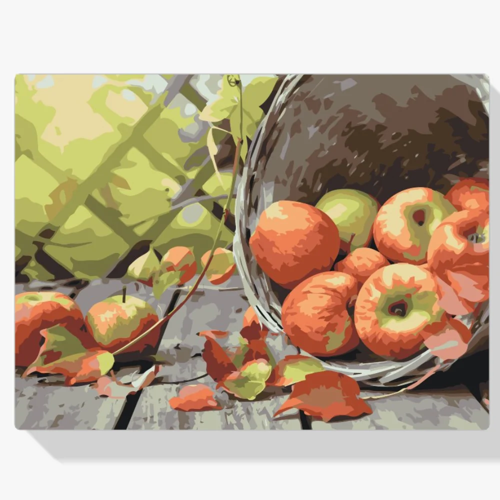 Pintura Diamante - Manzanas en la canasta