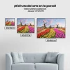 Pintura Diamante - Molinos de viento con tulipanes holandeses