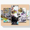 Pintura Diamante - Mujer con flores 5 paneles