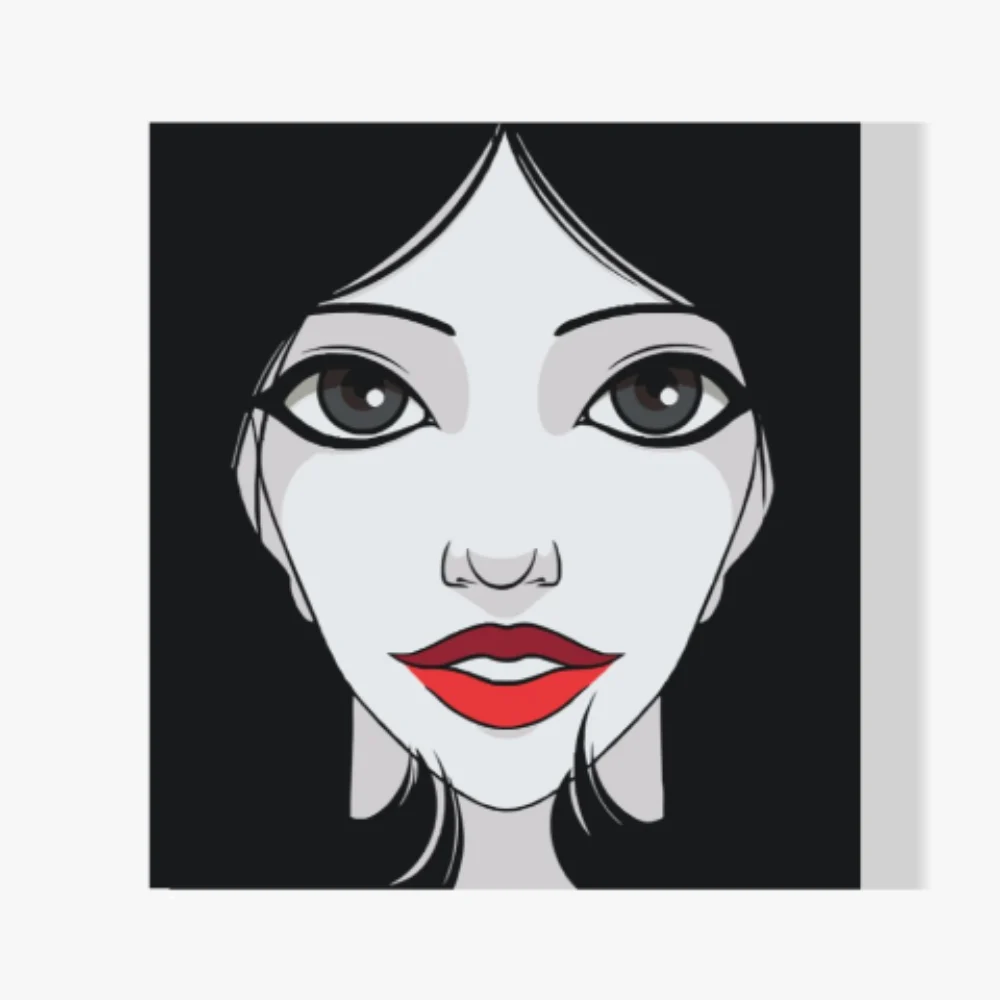 Pintura Diamante - Mujer con labios rojos