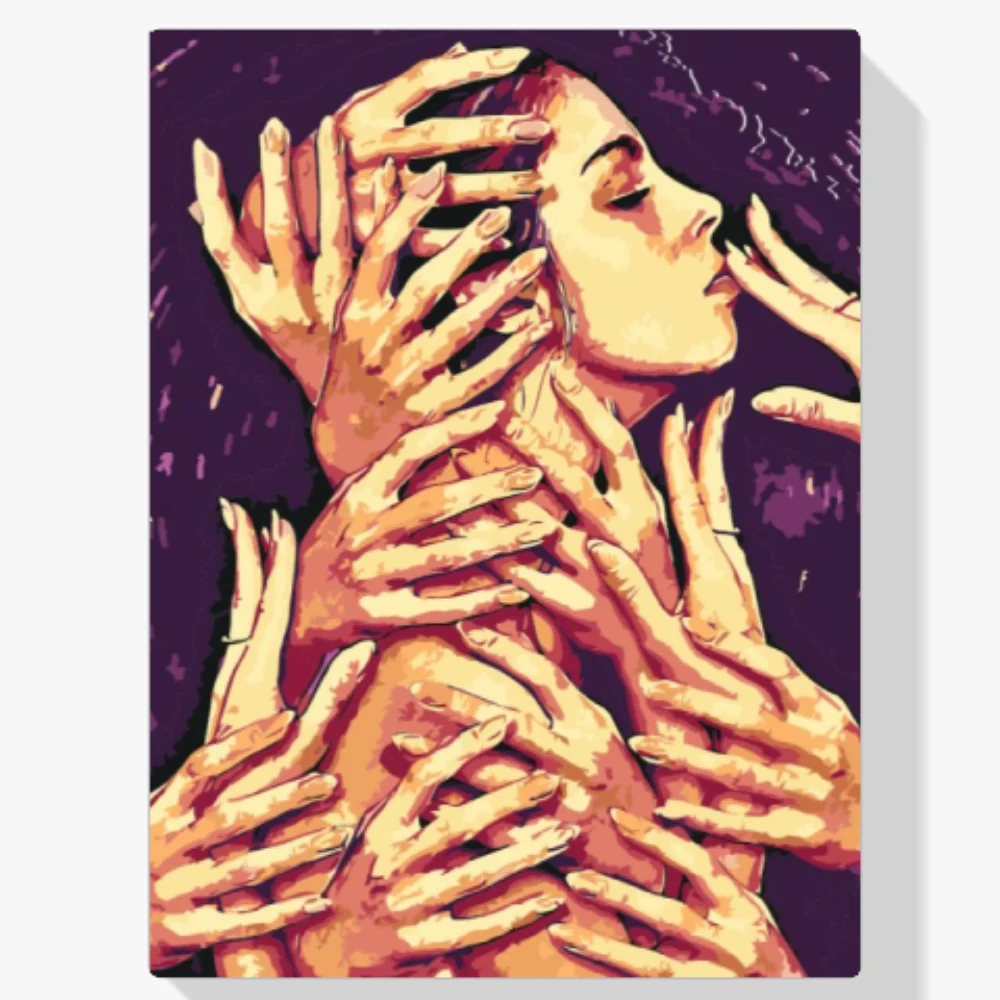 Pintura Diamante - Mujer en sus palmas