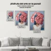 Pintura Diamante - Mujer escondida entre peonías