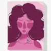 Pintura Diamante - Mujer rosa
