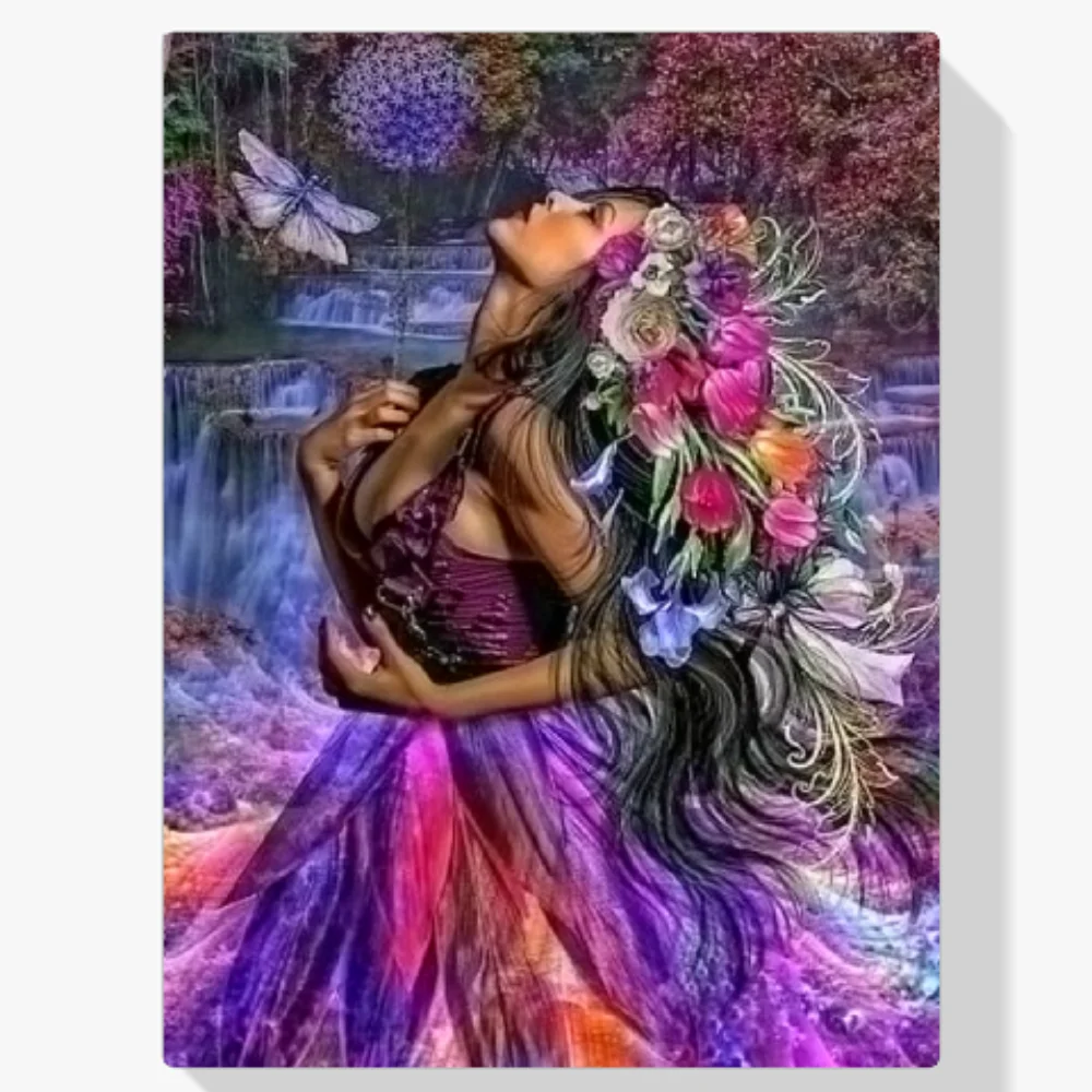 Pintura Diamante - Mujeres con flor