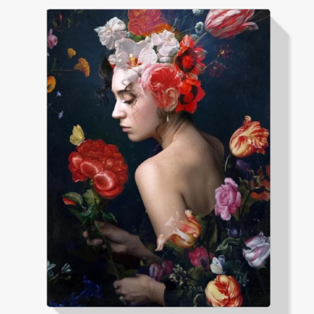 Pintura Diamante - Mujeres con flor