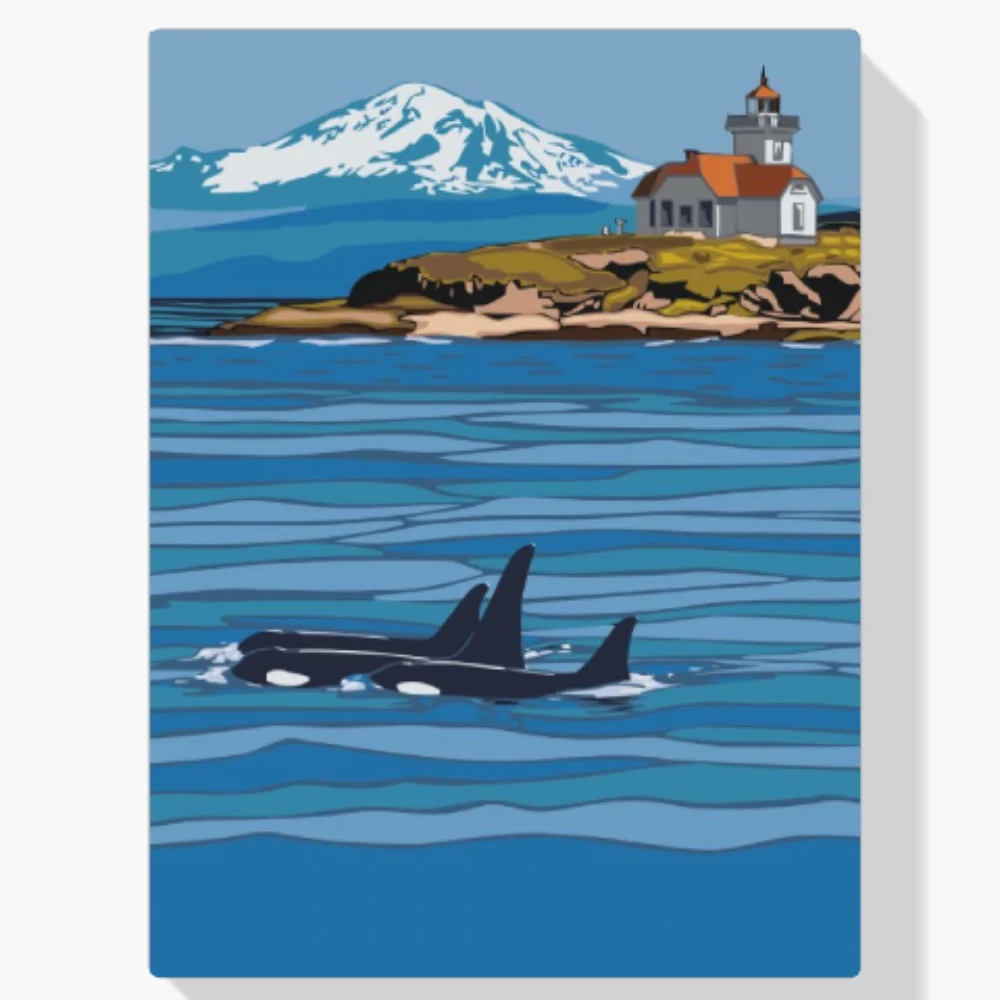 Pintura Diamante - Orcas