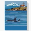Pintura Diamante - Orcas