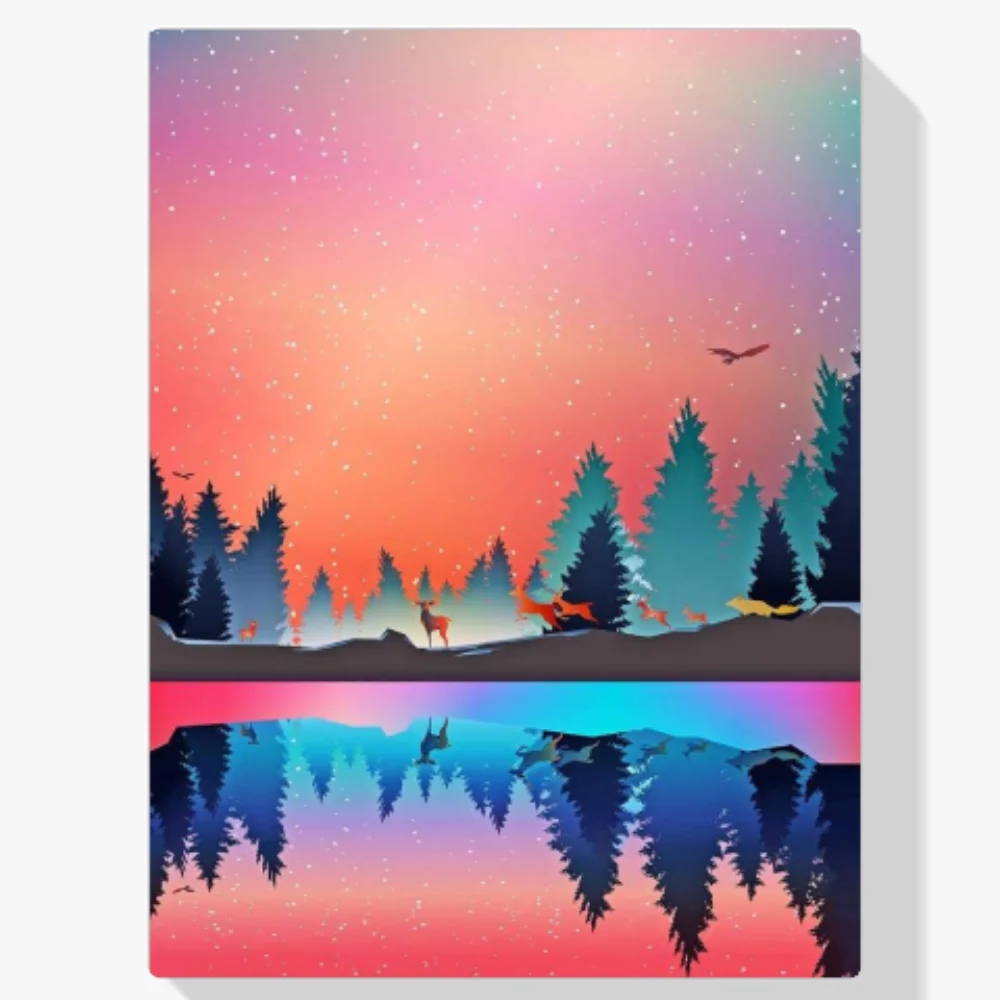 Pintura Diamante - Paisaje navideño