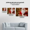 Pintura Diamante - Papá Noel frente al árbol de Navidad