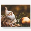 Pintura Diamante - Pequeño Papá Noel con bola de Navidad