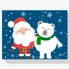 Pintura Diamante - Pequeño Papá Noel y osito polar