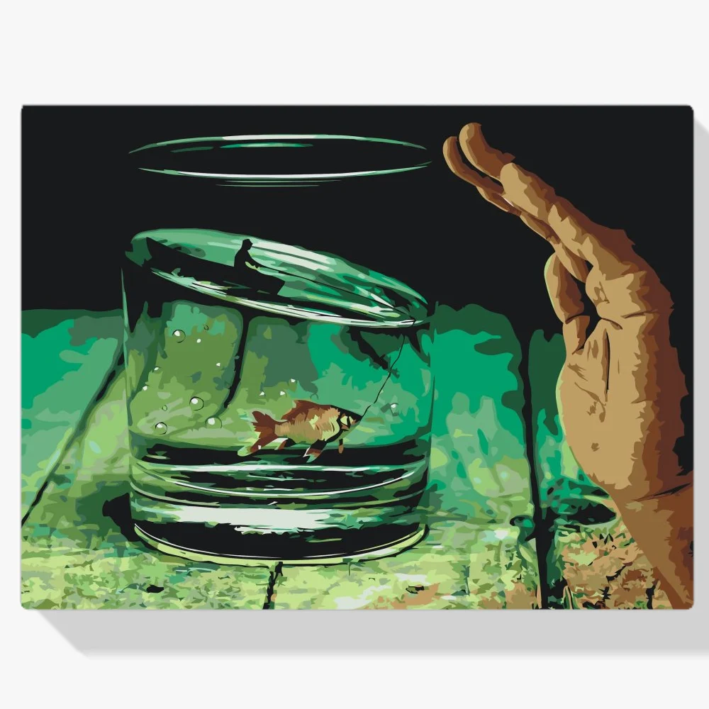 Pintura Diamante - Pescado en un olla